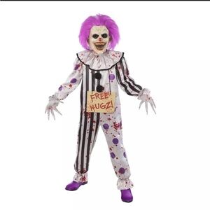 Spirit Halloween Hugz the Clown Costume Size Child XL 14-16. Item# 01439629.